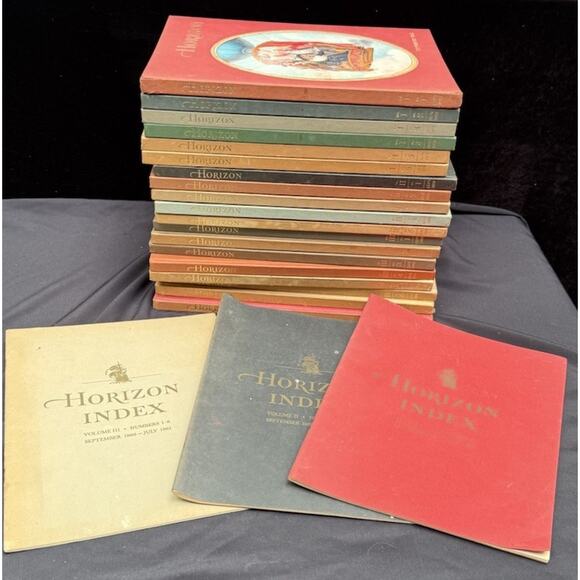 Vintage Pair of Horizon Magazine of the Arts Hardback Books  Vintage Horizon Magazine of the Arts LOT Of 19 Books 1958-61 Coffee Table Books